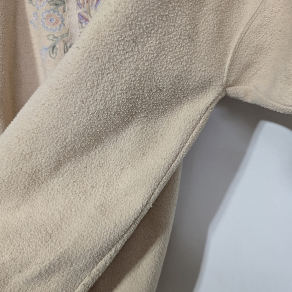 Vintage Tan Crewneck Sweater with Express Cottagecore Floral Graphic Design - Picture 6 of 8